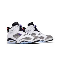 Air Jordan 6 Retro 'Flint' CI3125-100 – Iconic White, Grey, and Purple Sneakers | Shop Now