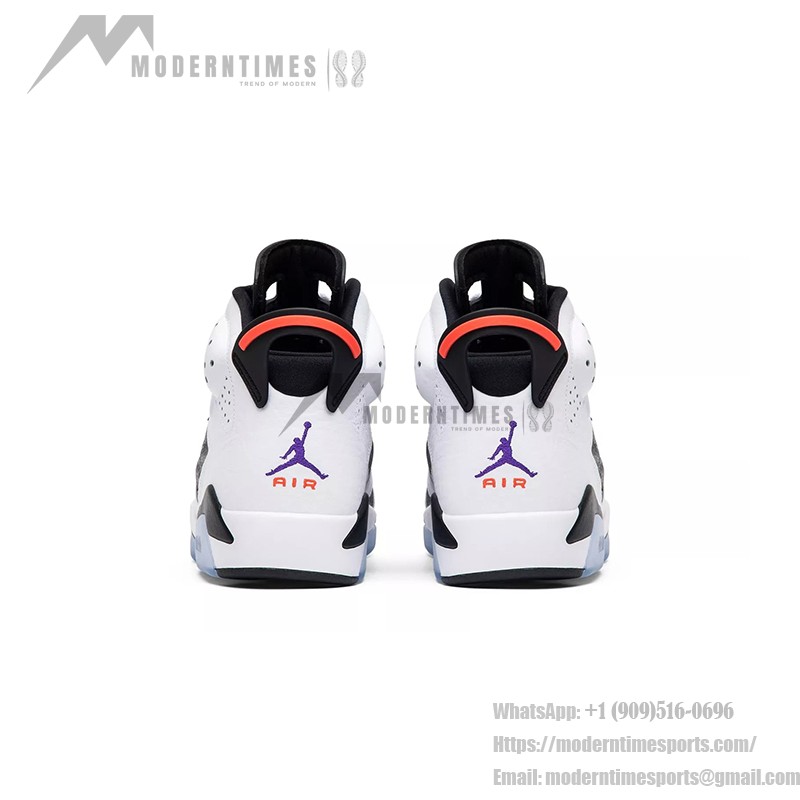 Air Jordan 6 Retro 'Flint' CI3125-100 – White, Grey, and Purple Sneakers