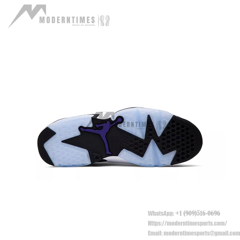 Air Jordan 6 Retro 'Flint' CI3125-100 – White, Grey, and Purple Sneakers