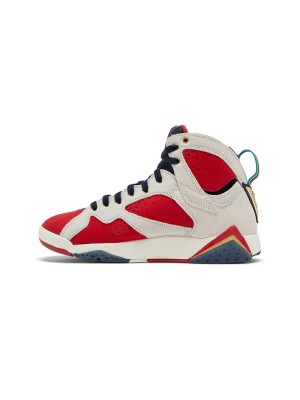 Air Jordan 7 Retro "New Sheriff in Town" DM1195-474 - Red, White, and Navy High-Top Basketball Sneakers, Classic Retro Tribute