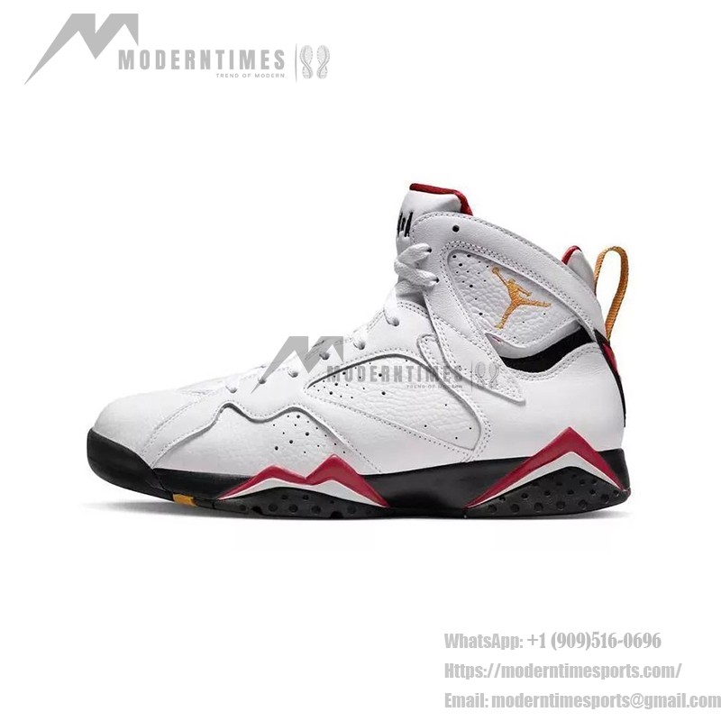 Air Jordan 7 Retro "Cardinal" 304774-104 white and red high-top basketball sneakers