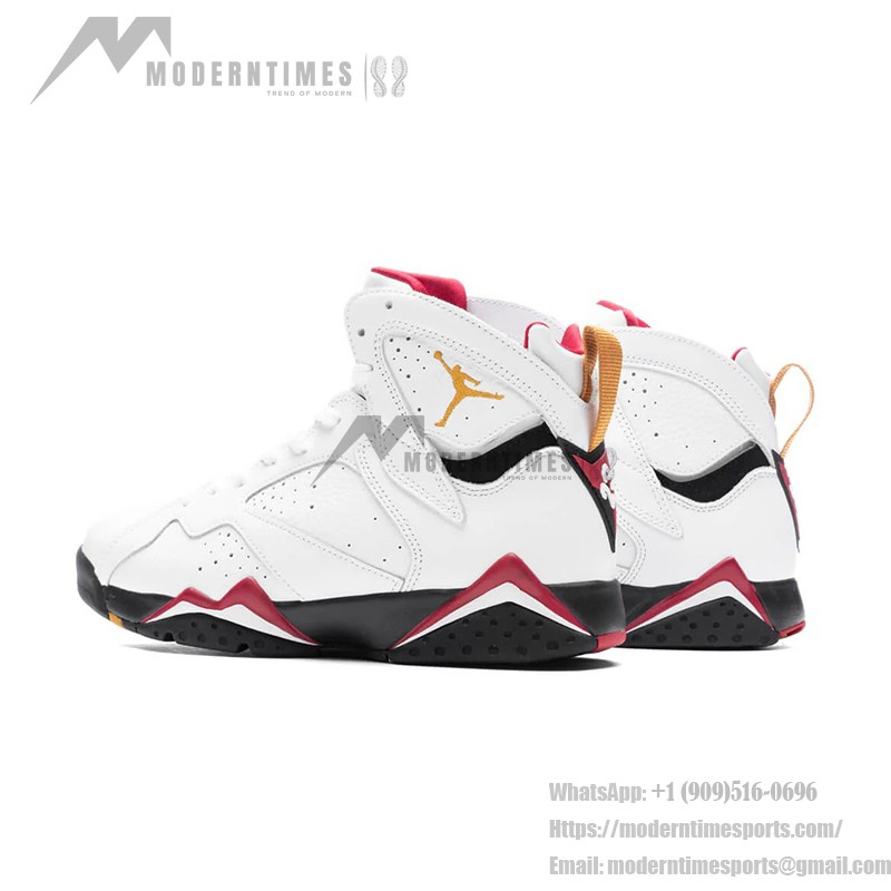 Air Jordan 7 Retro "Cardinal" 304774-104 white and red high-top basketball sneakers