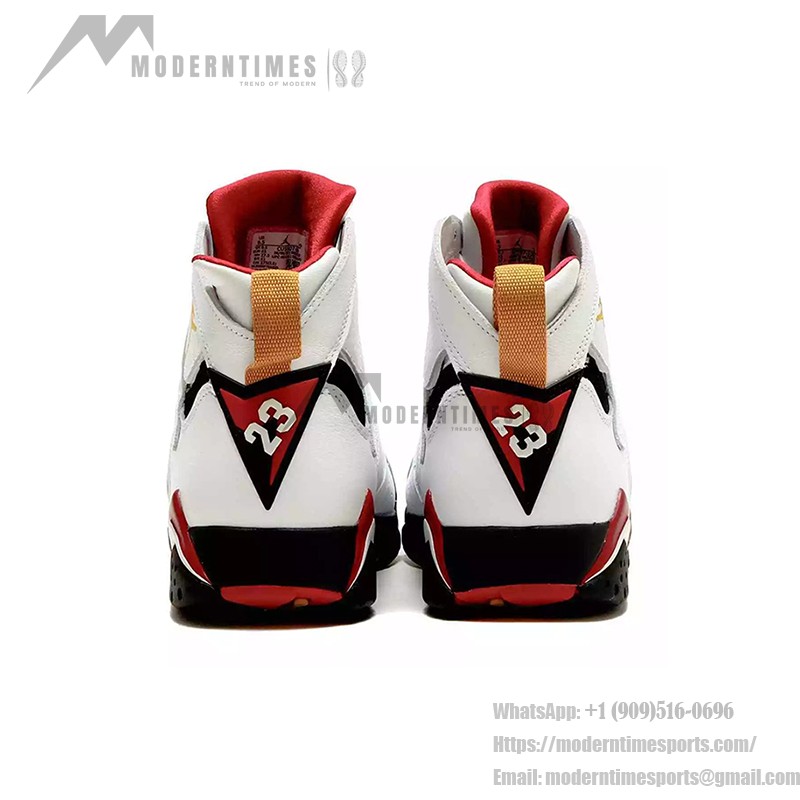 Air Jordan 7 Retro "Cardinal" 304774-104 white and red high-top basketball sneakers