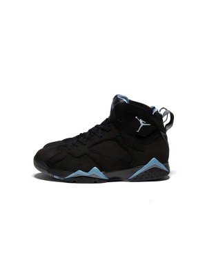 Air Jordan 7 Retro "Chambray" CU9307-004 - Schwarz-Blaue High-Top-Basketball-Sneaker, Retro, Bequem, Stilvolle Wahl