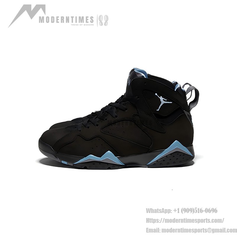 Air Jordan 7 Retro "Chambray" CU9307-004 schwarze und blaue High-Top-Basketballschuhe