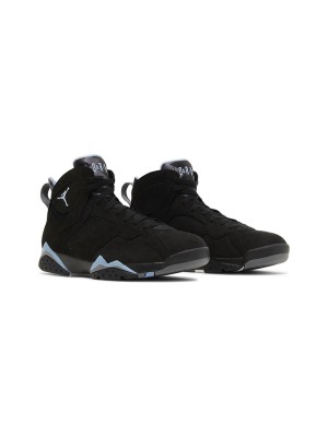 Air Jordan 7 Retro "Chambray" CU9307-004 - Schwarz-Blaue High-Top-Basketball-Sneaker, Retro, Bequem, Stilvolle Wahl