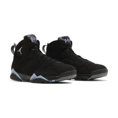 Air Jordan 7 Retro "Chambray" CU9307-004 - Black and Blue High-Top Basketball Sneakers, Retro, Comfortable, Stylish Choice