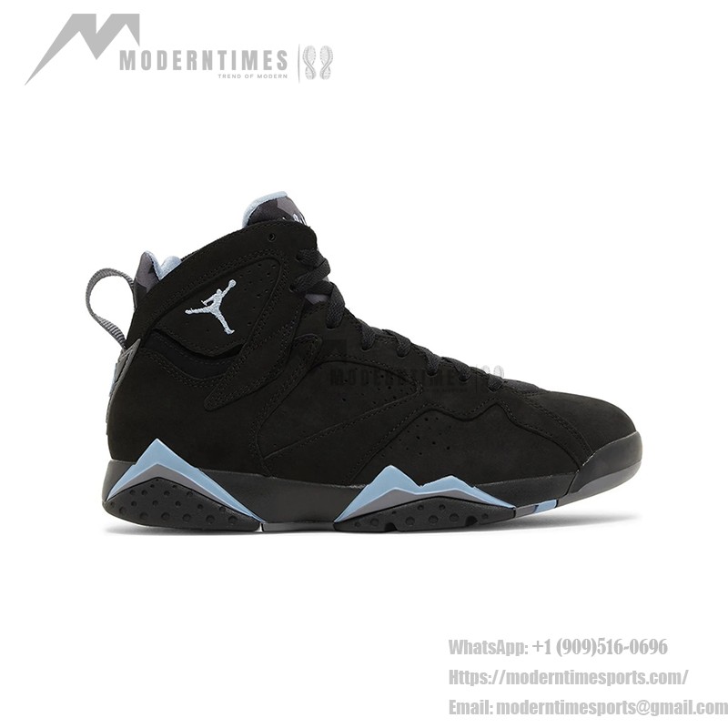 Air Jordan 7 Retro "Chambray" CU9307-004 black and blue high-top basketball sneakers