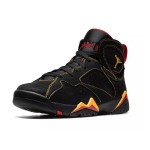 Air Jordan 7 Retro "Citrus" DQ6040-081 ブラックとオレンジのハイカットバスケットシューズ