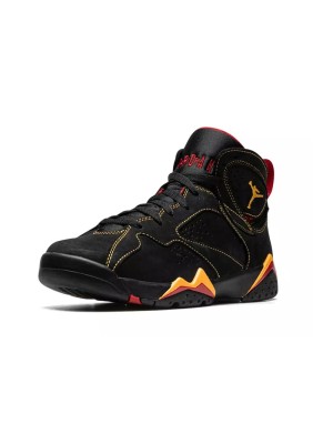 Air Jordan 7 Retro "Citrus" DQ6040-081 - Black and Orange High-Top Basketball Sneakers, Retro Classic, Stylish and Comfortable