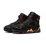 Air Jordan 7 Retro "Citrus" DQ6040-081 ブラックとオレンジのハイカットバスケットシューズ