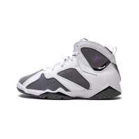 Air Jordan 7 Retro "Flint" DJ2778-100 - White, Grey, and Purple High-Top Basketball Sneakers, Classic Retro, Comfortable and Durable