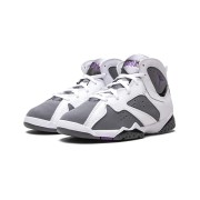 Air Jordan 7 Retro "Flint" DJ2778-100 - White, Grey, and Purple High-Top Basketball Sneakers, Classic Retro, Comfortable and Durable