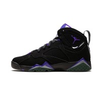 Air Jordan 7 Retro GS "Ray Allen" 304774-053 - Black and Purple High-Top Basketball Sneakers, Classic Tribute, Comfortable and Durable