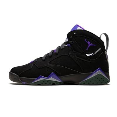 Air Jordan 7 Retro GS "Ray Allen" 304774-053 - Black and Purple High-Top Basketball Sneakers, Classic Tribute, Comfortable and Durable