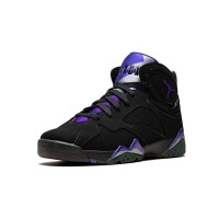 Air Jordan 7 Retro GS "Ray Allen" 304774-053 - Black and Purple High-Top Basketball Sneakers, Classic Tribute, Comfortable and Durable