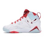 Air Jordan 7 Retro "Topaz Mist" 442960-104 white, red, and blue high-top basketball sneakers