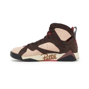 Air Jordan 7 Retro x Patta "Shimmer" AT3375-200 - Pink and Brown High-Top Basketball Sneakers, Retro Collaboration, Stylish and Comfortable