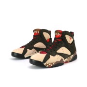 Air Jordan 7 Retro x Patta "Shimmer" AT3375-200 - Pink and Brown High-Top Basketball Sneakers, Retro Collaboration, Stylish and Comfortable