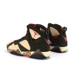 Air Jordan 7 Retro x Patta "Shimmer" AT3375-200 pink and brown high-top basketball sneakers