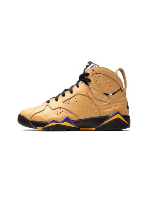 Air Jordan 7 Retro SE "Afrobeats" DZ4729-200 - Beige and Purple High-Top Sneakers, Inspired by African Beats, Stylish and Comfortable