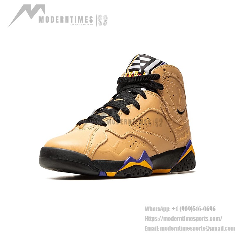 Air Jordan 7 Retro SE "Afrobeats" DZ4729-200 Beige and Purple High-Top Sneakers