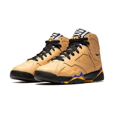 Air Jordan 7 Retro SE "Afrobeats" DZ4729-200 - Beige and Purple High-Top Sneakers, Inspired by African Beats, Stylish and Comfortable