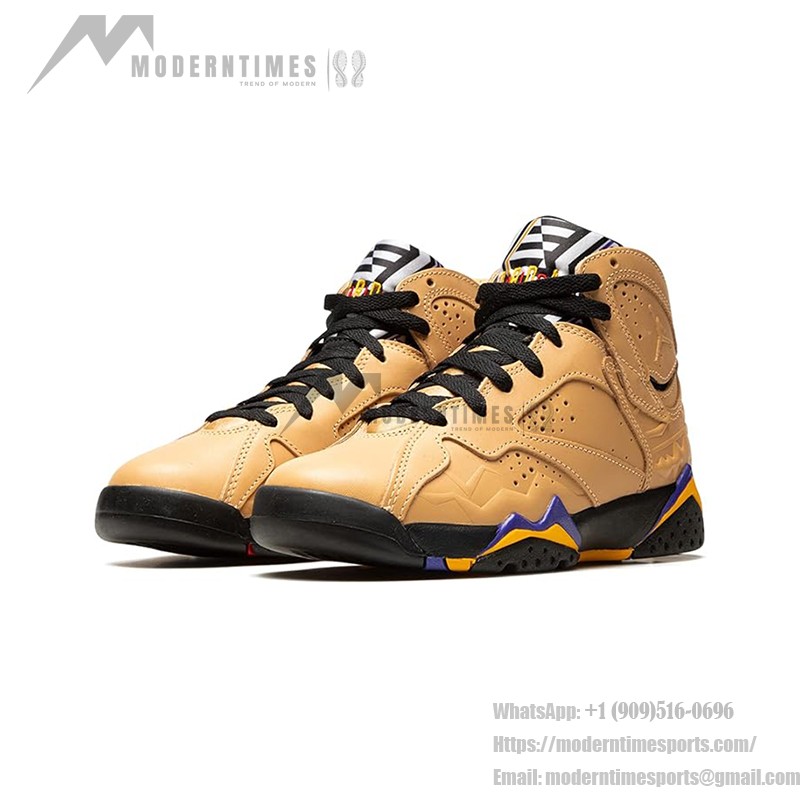 Air Jordan 7 Retro SE "Afrobeats" DZ4729-200 Beige and Purple High-Top Sneakers