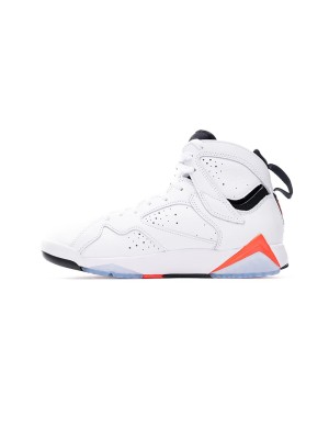 Air Jordan 7 Retro "White Infrared" CU9307-160 - White and Red High-Top Basketball Sneakers, Classic Retro Style