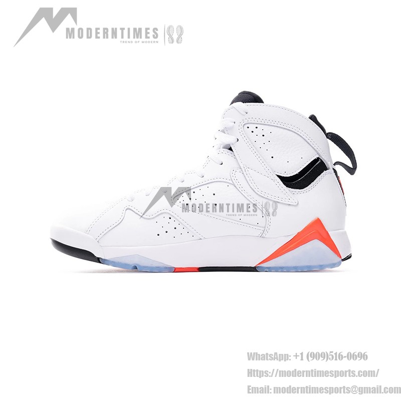 Air Jordan 7 Retro "White Infrared" CU9307-160 white and red high-top basketball sneakers