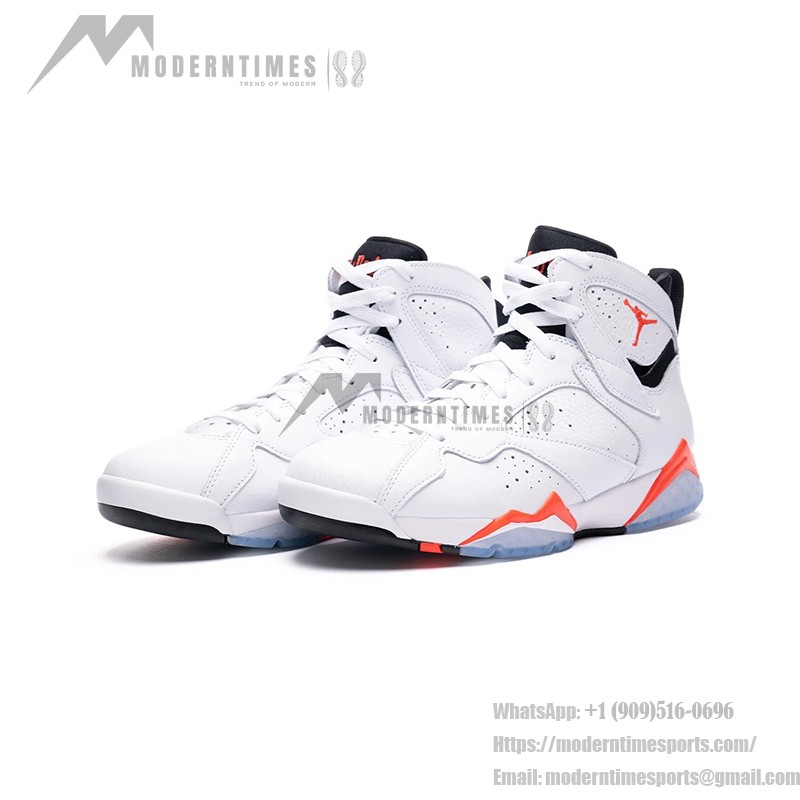 Air Jordan 7 Retro "White Infrared" CU9307-160 white and red high-top basketball sneakers