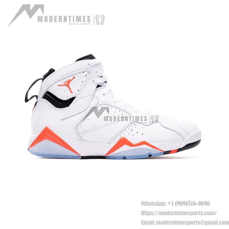 Air Jordan 7 Retro "White Infrared" CU9307-160 white and red high-top basketball sneakers