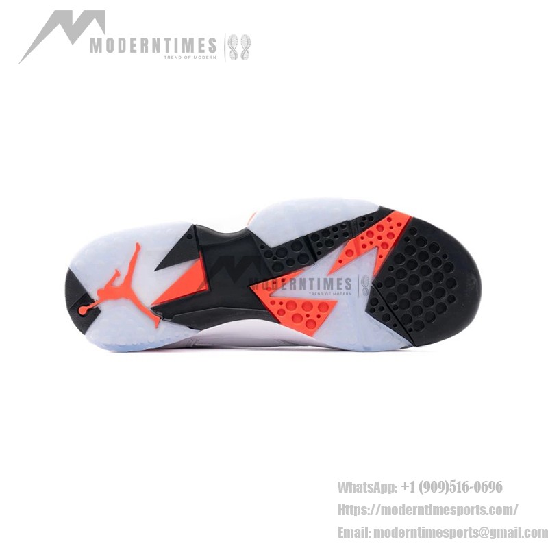 Air Jordan 7 Retro "White Infrared" CU9307-160 white and red high-top basketball sneakers