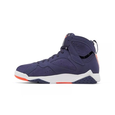 Air Jordan 7 Retro "Quai 54" DV0577-500 - Purple High-Top Basketball Sneakers, Paris Street-Style, Durable and Comfortable