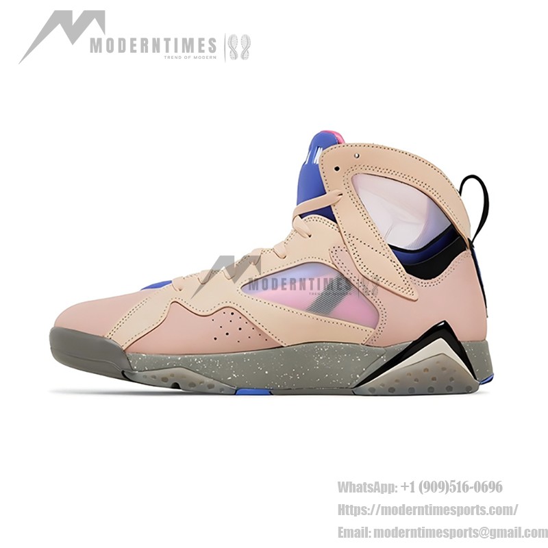 Air Jordan 7 SE "Sapphire" DJ2636-204 Pink and Sapphire High-Top Sneakers