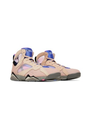 Air Jordan 7 SE "Sapphire" DJ2636-204 - Rosa und Saphir High-Top Basketball-Sneaker, Modernes Retro-Design