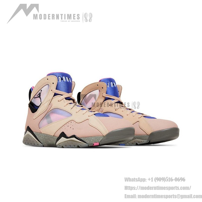 Air Jordan 7 SE "Sapphire" DJ2636-204 Pink and Sapphire High-Top Sneakers