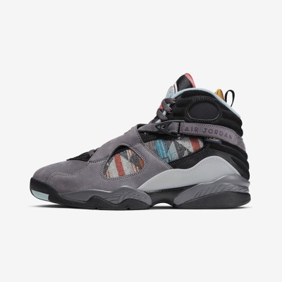 Air Jordan 8 N7 "Pendleton" CQ9601-001 - Grey High-Top Basketball Sneakers with Tribal Patterns, Classic and Durable