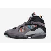 Air Jordan 8 N7 "Pendleton" CQ9601-001 - Graue High-Top Basketball-Sneaker mit Tribal-Mustern, Klassisch und Robust