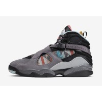 Air Jordan 8 N7 "Pendleton" CQ9601-001 - Graue High-Top Basketball-Sneaker mit Tribal-Mustern, Klassisch und Robust