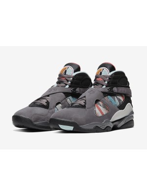 Air Jordan 8 N7 "Pendleton" CQ9601-001 - Graue High-Top Basketball-Sneaker mit Tribal-Mustern, Klassisch und Robust