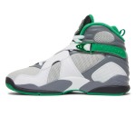 Air Jordan 8 PE "Pure Platinum" 1300-135 white and green high-top basketball sneakers