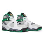 Air Jordan 8 PE "Pure Platinum" 1300-135 white and green high-top basketball sneakers