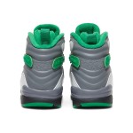 Air Jordan 8 PE "Pure Platinum" 1300-135 white and green high-top basketball sneakers