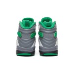 Air Jordan 8 PE "Pure Platinum" 1300-135 white and green high-top basketball sneakers