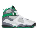 Air Jordan 8 PE "Pure Platinum" 1300-135 white and green high-top basketball sneakers