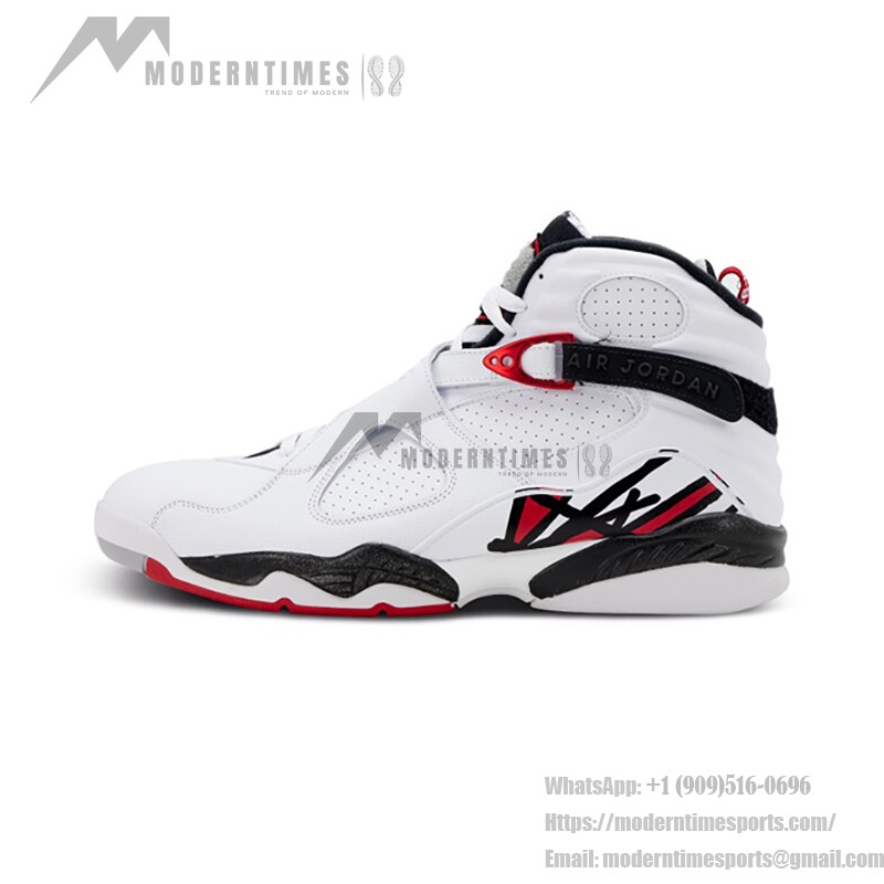 Air Jordan 8 Retro "Alternate" ホワイトとレッドのハイカットスニーカー