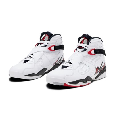 Air Jordan 8 Retro "Alternate" 305381-104 - White and Red High-Top Basketball Sneakers, Classic Retro Design