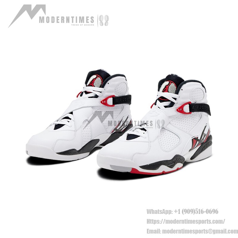 Air Jordan 8 Retro "Alternate" ホワイトとレッドのハイカットスニーカー