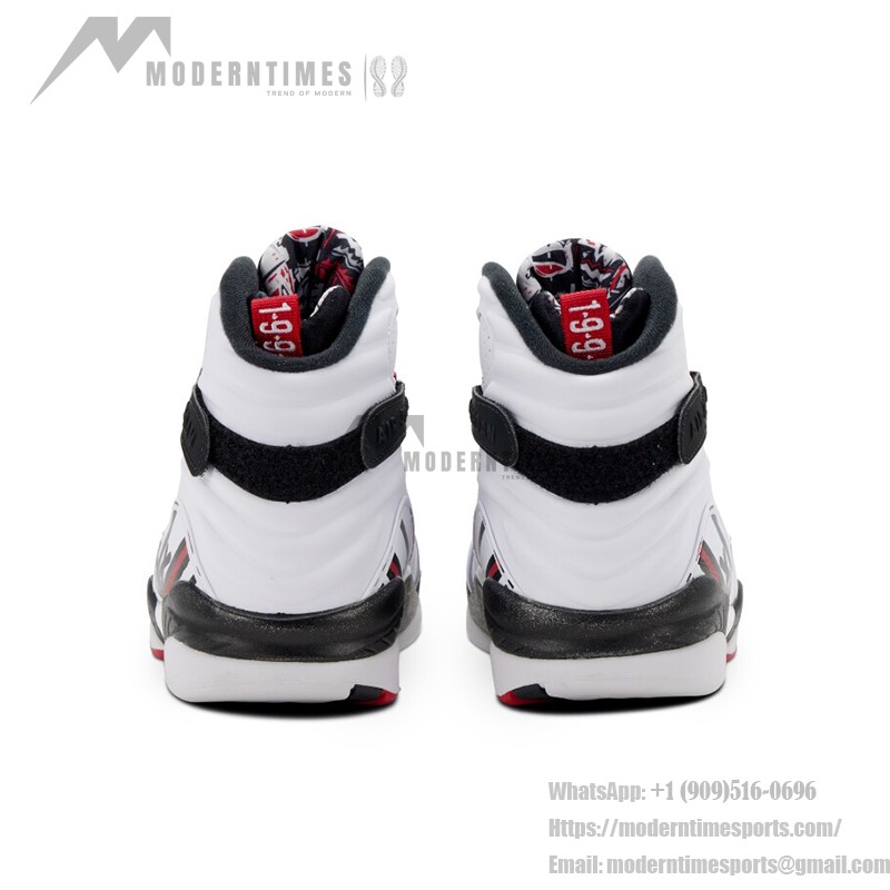 Air Jordan 8 Retro "Alternate" white and red high-top basketball sneake